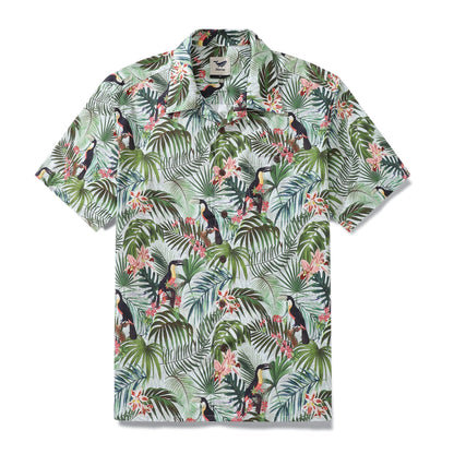 Hawaiian Shirt For Men Studio 1930s Vintage Shirt Camp Collar 100% Cotton