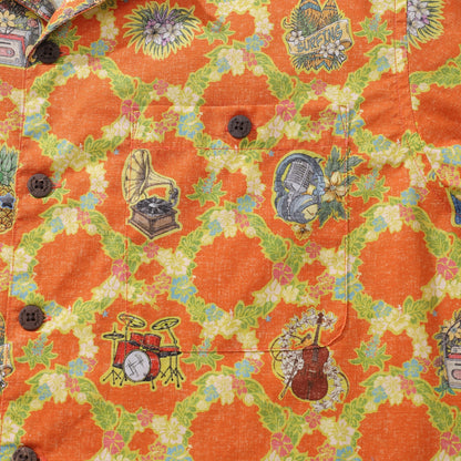 Hawaiian Shirt For Men The Season of Music Shirt Camp Collar 100% Cotton