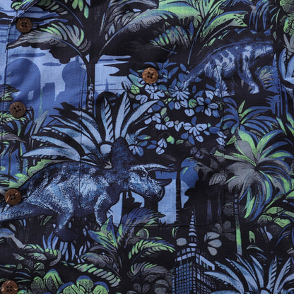 Hawaiian Shirt For Men Tropical Mirage Print Shirt Camp Collar 100% Cotton