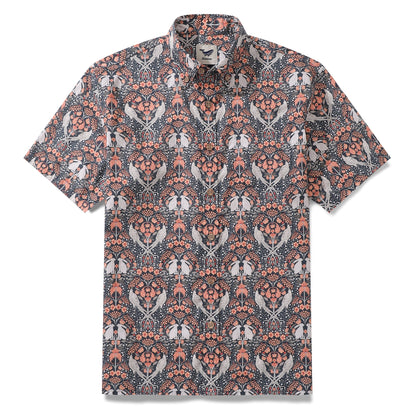 Men's Hawaiian Shirt Enchanted Woodland By Pallavi Chaudhary Cotton Button-down Short Sleeve Aloha Shirt