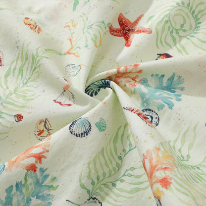 Hawaiian Shirt For Men Voices of the Shore Button-down Short Sleeve 100% Cotton Shirt