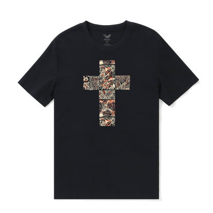 Hawaiian Tee For Men Tropical Jungle Tee Crew Neck 100% Cotton
