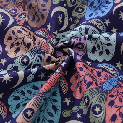 Men's Hawaiian Shirt Moon Moth Mysteries By Rebecca Elfast Cotton Button-down Short Sleeve Aloha Shirt