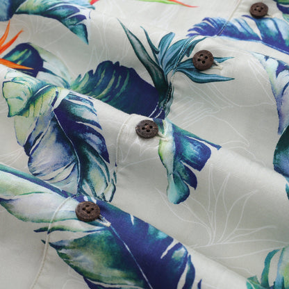 Hawaiian Shirt For Men Fantasy of the Paradise Bird Print 1930s Vintage Shirt