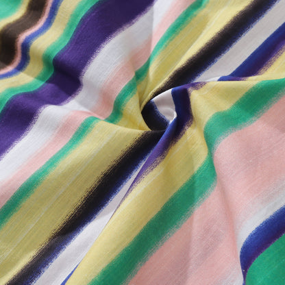 Hawaiian Shirt For Men Rainbow Stripe Shirt Camp Collar 100% Cotton