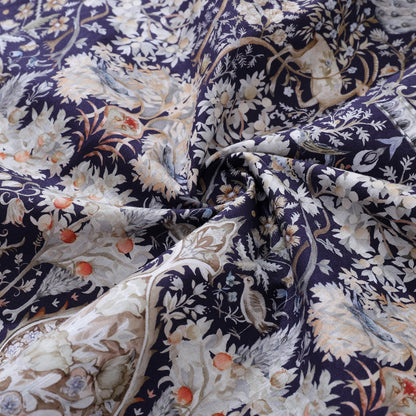 Men's Hawaiian Shirt The Garden of Serenity Cotton Button-down Short Sleeve 1940s Vintage Shirt