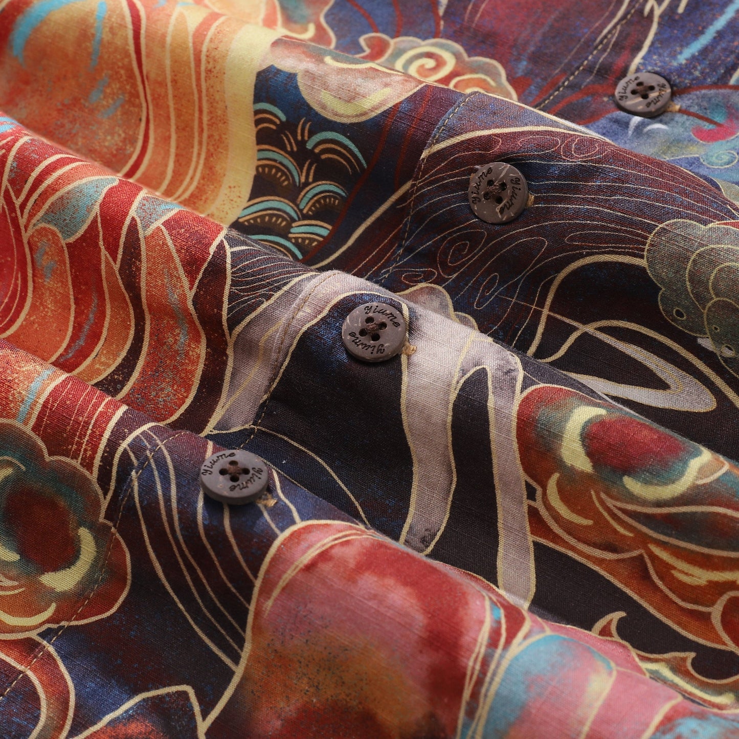 Hawaiian Shirt For Men Blessings Under the Deer's Shadow Shirt Camp Collar 100% Cotton
