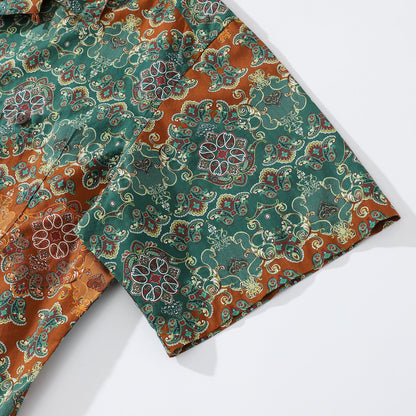 Hawaiian Shirts For Men Vintage Paisley Printed Shirt