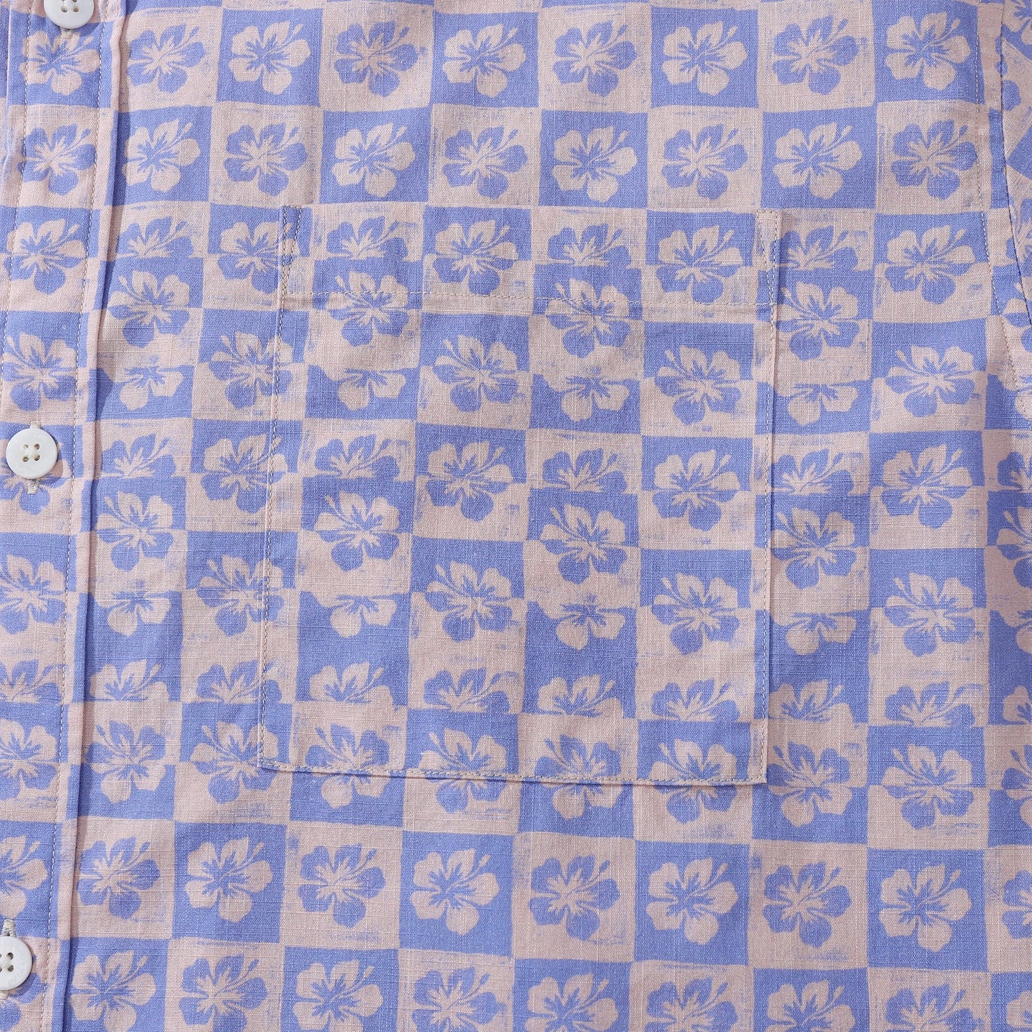 Hawaiian Shirts For Men Retro Hibiscus Print 100% Cotton Short Sleeve