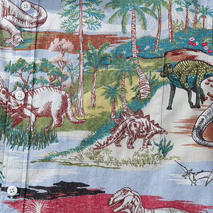 Hawaiian Shirts For Men Vintage Cretaceous Dinosaur Print Shirt
